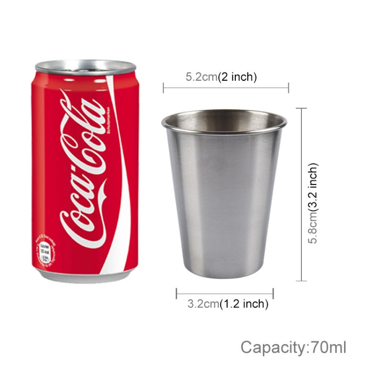 Bicchiere da vino in acciaio inox elettrolucidato 70 ml