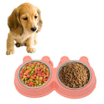 Ciotole 2 in 1 in acciaio inox per animali domestici