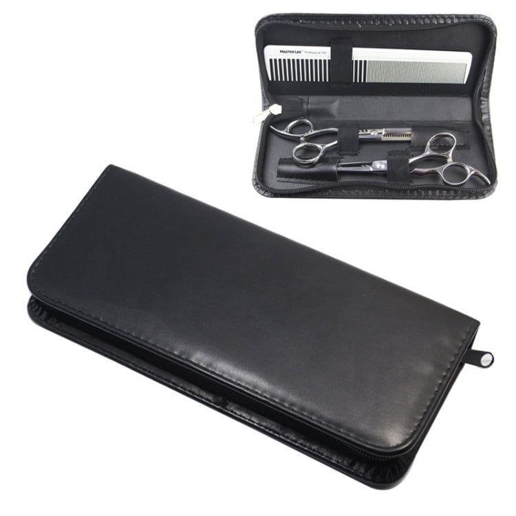 Borsa porta forbici da parrucchiere in PU nera 22 x 11,5 cm