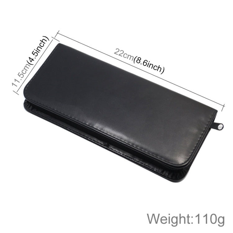 Borsa porta forbici da parrucchiere in PU nera 22 x 11,5 cm - immagine 2
