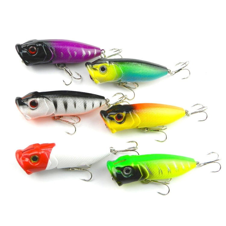 Esche da pesca artificiali Popper 6,5 cm con ganci