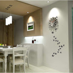 36 Farfalle adesive 3D a specchio per decorare pareti