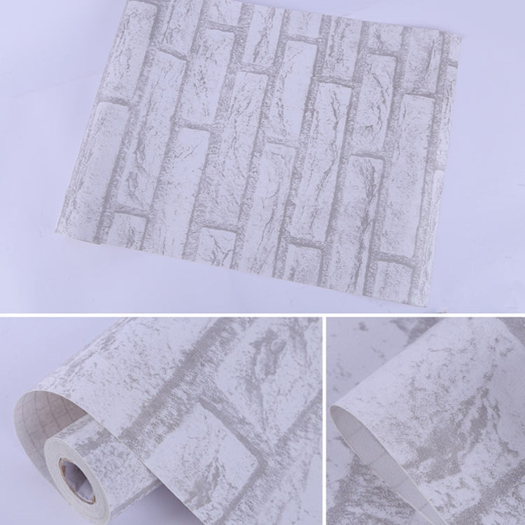 Carta da parati adesiva mattoni bianchi 45x1000 cm