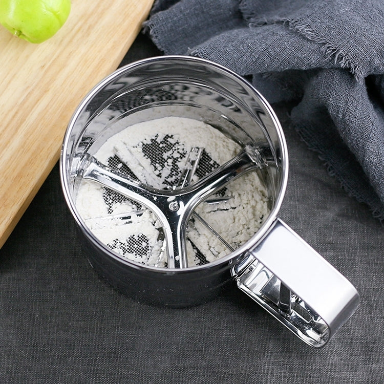 Setaccio manuale in acciaio inox per farina e zucchero