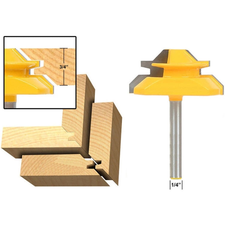 Lama tenone 45° gambo 1/4 x 2 per lavorazione legno