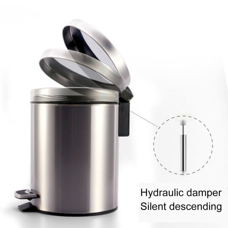 Pattumiera a pedale coperta in acciaio inox 7L