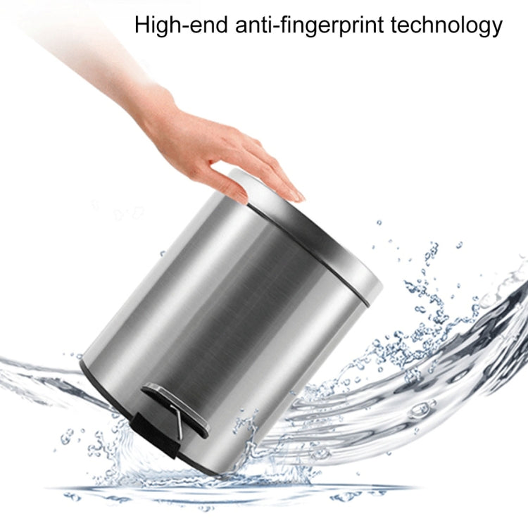 Pattumiera a pedale coperta in acciaio inox 7L