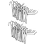 Gancio mensola con griglia in ferro 3,5mm 20cm 10 pezzi