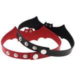 Collare in pelle stile pipistrello 3 pezzi colore casuale