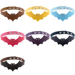 Collare in pelle stile pipistrello 3 pezzi colore casuale
