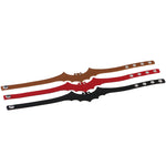 Collare in pelle stile pipistrello 3 pezzi colore casuale