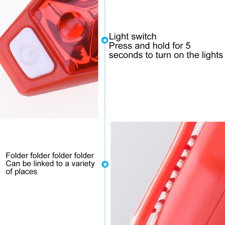 Luce posteriore LED rossa per bicicletta con clip IPX4 - immagine 5