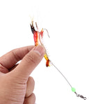 Esche da pesca a forma di gamberetto luminoso 7 cm