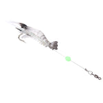 Esche da pesca a forma di gamberetti luminosi 7 cm