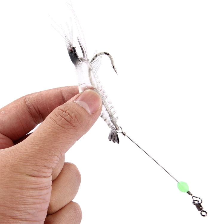 Esche da pesca a forma di gamberetti luminosi 7 cm