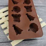 Stampo in silicone Natale Babbo Natale e albero 2 pezzi