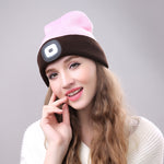 Cappello invernale unisex con 4 luci LED USB Type-C