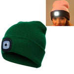 Cappello invernale unisex con 4 luci LED USB Type-C