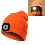 Cappello invernale unisex con 4 luci LED USB Type-C