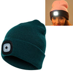 Cappello invernale unisex con 4 luci LED USB Type-C