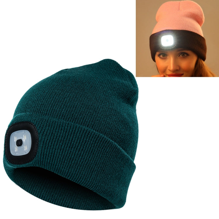 Cappello invernale unisex con 4 luci LED USB Type-C