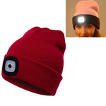 Cappello invernale unisex con 4 luci LED USB Type-C