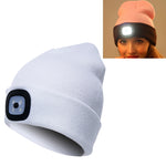 Cappello invernale unisex con 4 luci LED USB Type-C