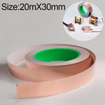 Nastro conduttivo in rame puro biadesivo 20m x 30mm