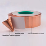 Nastro conduttivo in rame puro biadesivo 20m x 6mm