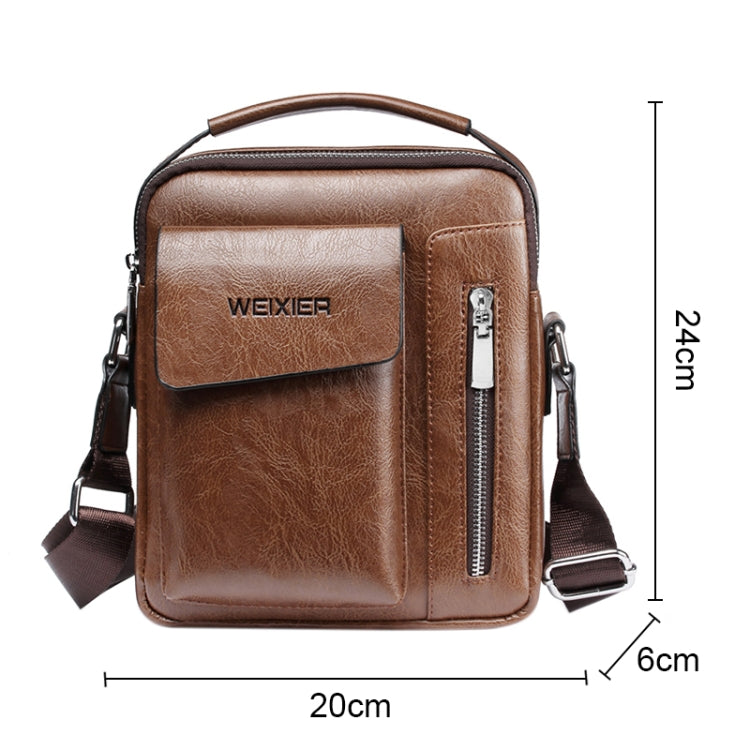 Borsa a tracolla messenger da uomo in pelle PU 24x20x6 cm
