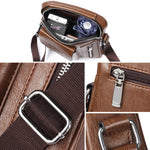Borsa a tracolla messenger da uomo in pelle PU 24x20x6 cm