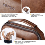 Borsa a tracolla messenger da uomo in pelle PU 24x20x6 cm