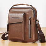 Borsa a tracolla messenger da uomo in pelle PU 24x20x6 cm