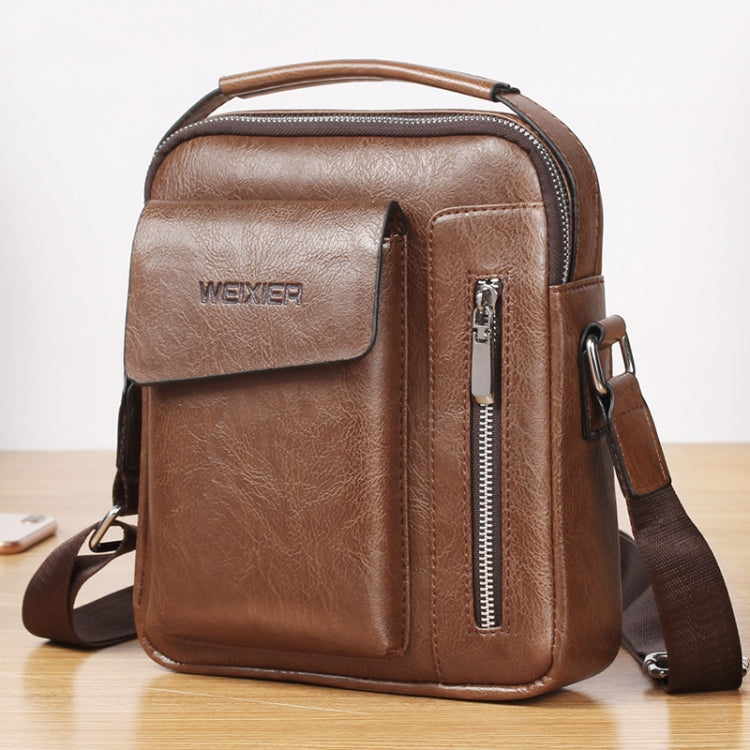 Borsa a tracolla messenger da uomo in pelle PU 24x20x6 cm