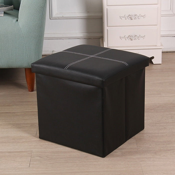 Scatola portaoggetti in pelle pieghevole 58x40x40 cm