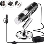 Microscopio digitale USB 1600X con 8 LED e supporto