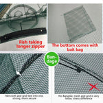 Rete da pesca pieghevole automatica in nylon 4 fori