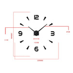 Orologio da parete specchio 3D senza cornice 100x100 cm