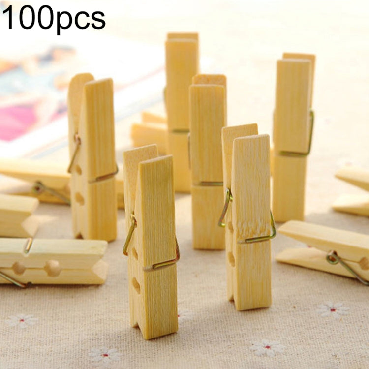 Mollette in bambù mini multifunzione per bucato, 100 pezzi