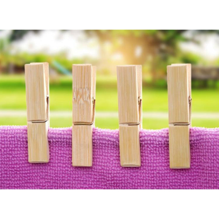 Mollette in bambù mini multifunzione per bucato, 100 pezzi - immagine 12