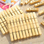 Mollette in bambù mini multifunzione per bucato, 100 pezzi - immagine 3