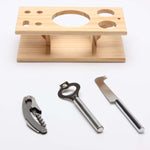 Set strumenti shaker cocktail 9 in 1 in acciaio inox con base leg