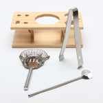 Set strumenti shaker cocktail 9 in 1 in acciaio inox con base leg