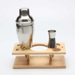 Set strumenti shaker cocktail 9 in 1 acciaio inox con supporto