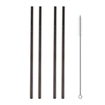 Kit 5 cannucce dritte in acciaio inox con spazzola pulizia