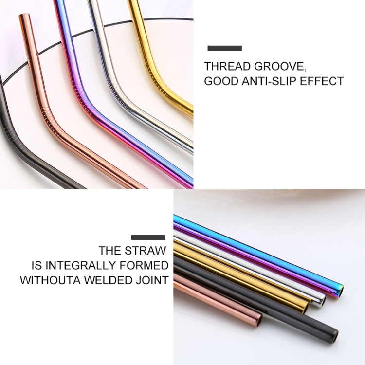 Kit 5 cannucce dritte in acciaio inox con spazzola pulizia