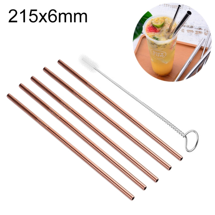 Kit 5 cannucce dritte in acciaio inox con spazzola pulizia