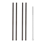 Kit 5 cannucce dritte in acciaio inox 304 con spazzola