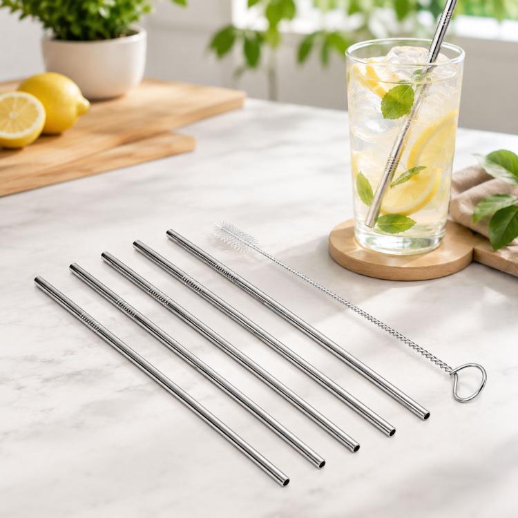Kit 5 cannucce dritte in acciaio inox 266x6 mm