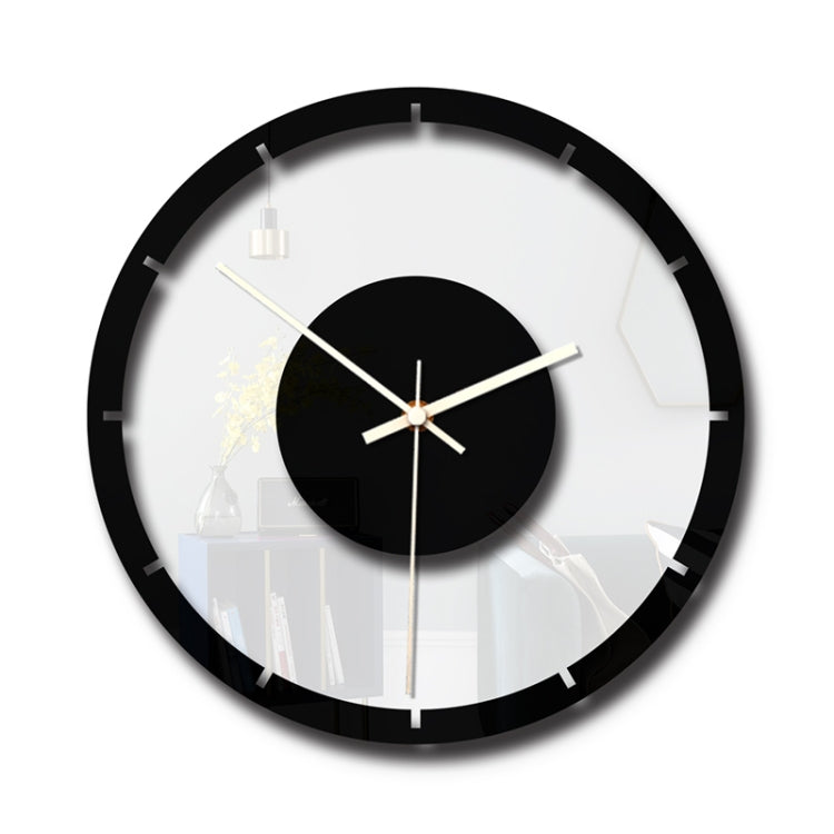 Orologio da parete muto in acrilico trasparente e legno 28 cm